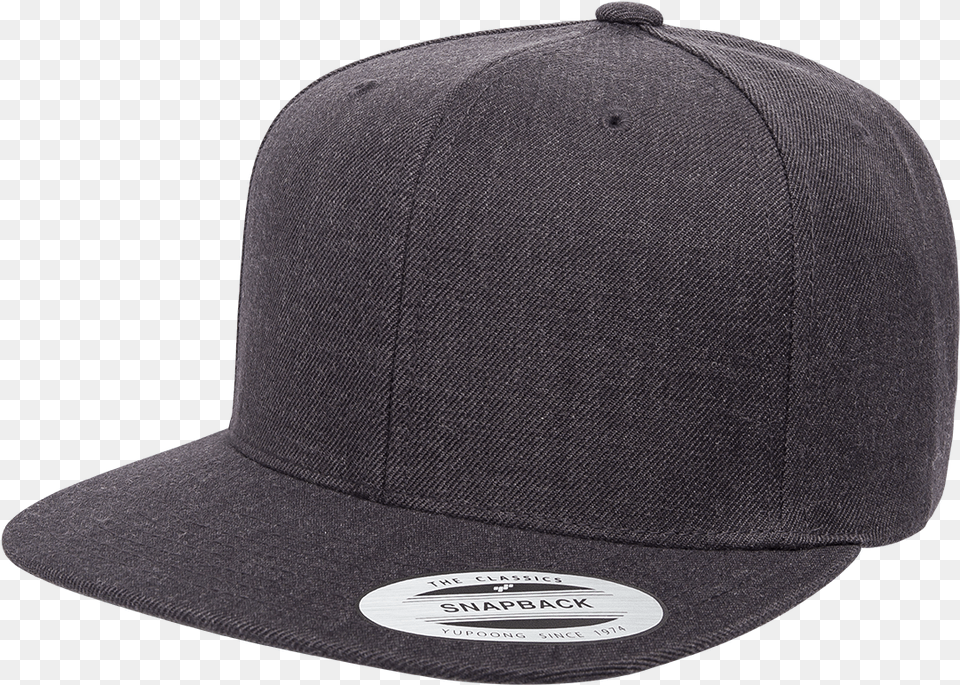 Yupoong Hat Snapback Pro Style Wool Blend Cap Yupoong 6089 Dark Heather, Baseball Cap, Clothing Png Image