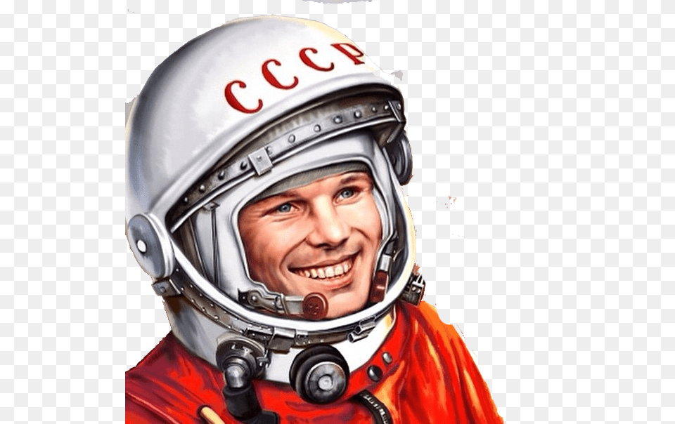 Yuri Gagarin, Helmet, Face, Head, Person Png Image