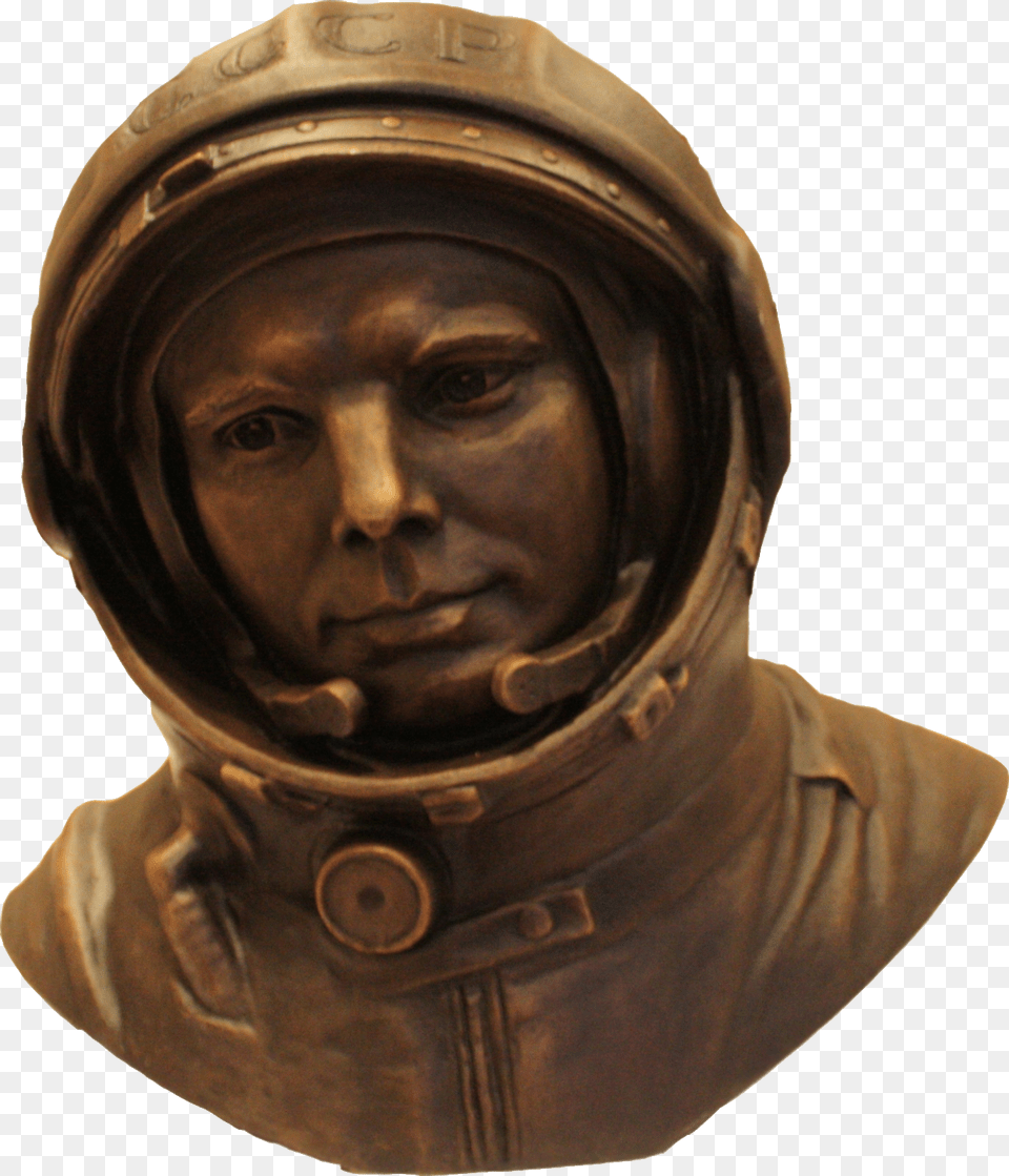 Yuri Gagarin Bronze Sculpture, Adult, Male, Man, Person Free Png