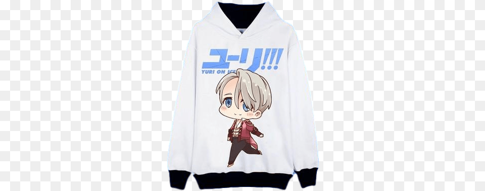 Yuri On Ice Victor Solo Hoodie Yuri On Ice Teku Toko Acrylic Badge Victor Nikiforov, Knitwear, Sweatshirt, Clothing, Sweater Png