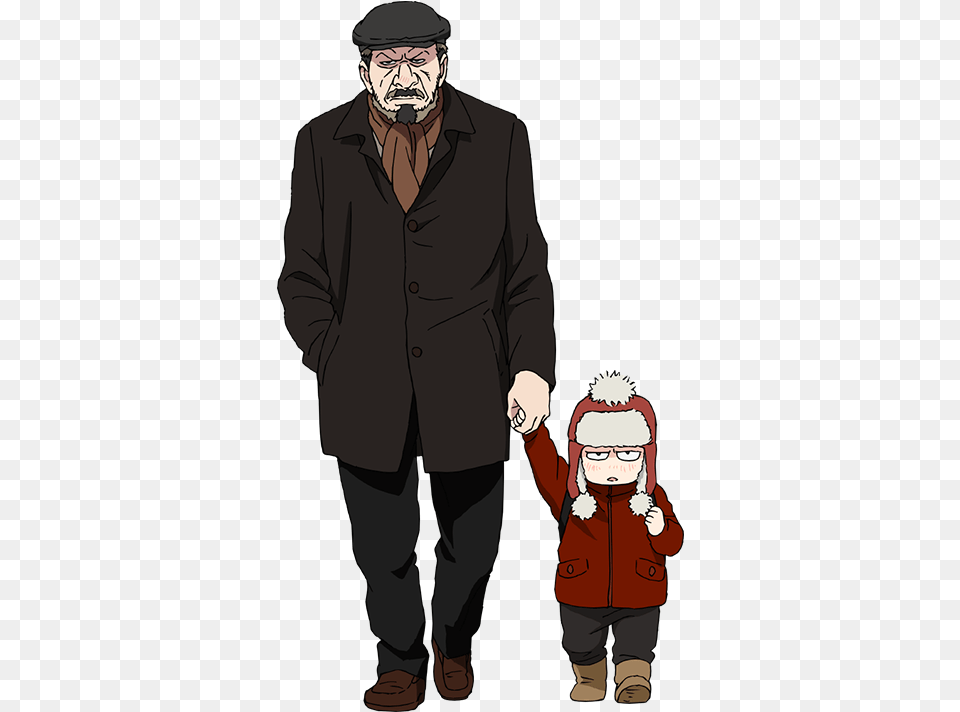 Yuri On Ice Yurio With His Grandpa, Publication, Book, Clothing, Coat Png