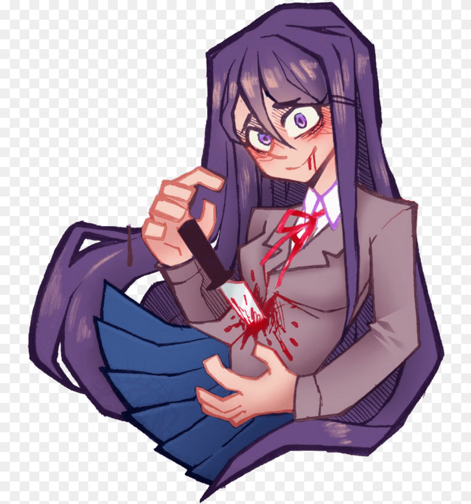 Yuri Sticker Yuri Ddlc Fan Art, Publication, Book, Comics, Adult Free Png Download