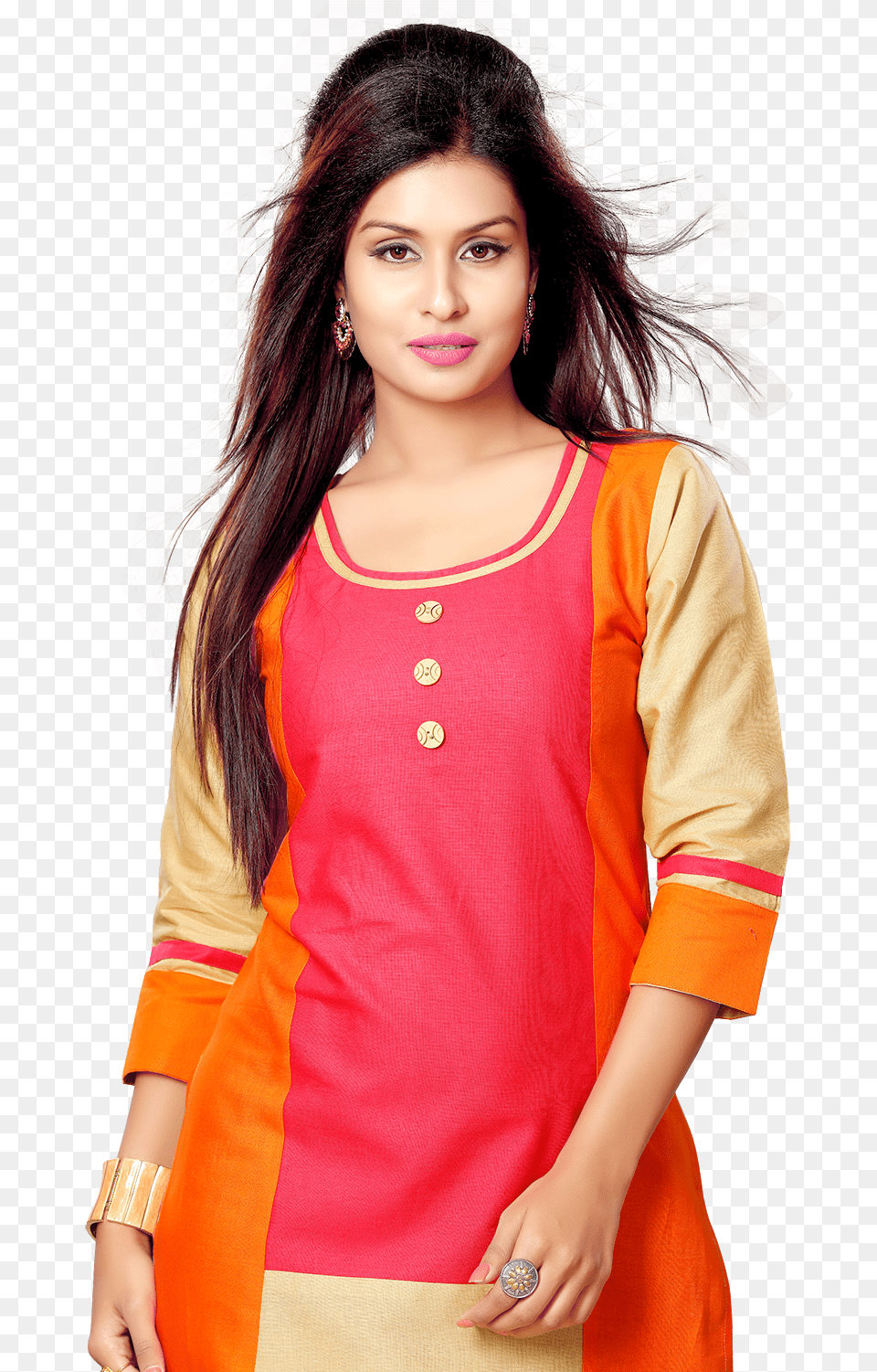 Yuriquots Multicoloured Cotton Straight Kurti Kurti, Blouse, Clothing, Adult, Female Png