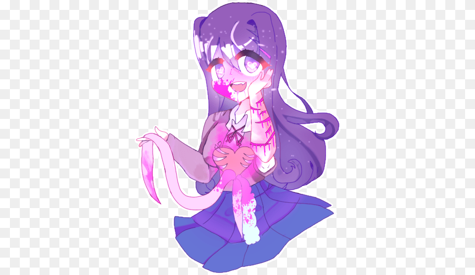 Yuris Bloody Heart Ddlc Yuri Bun, Book, Comics, Publication, Purple Free Transparent Png