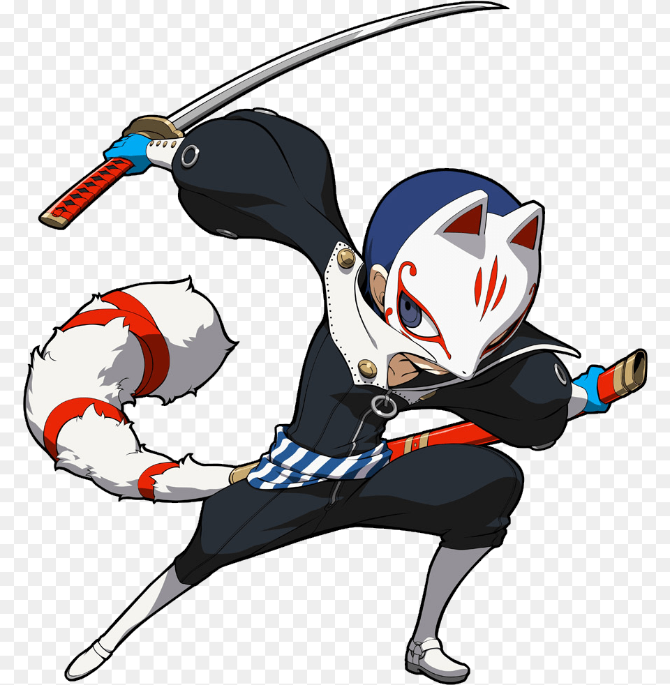Yusuke Kitagawa Phone Wallpapers Persona 5 Fox, Sword, Weapon, Person, Ninja Png