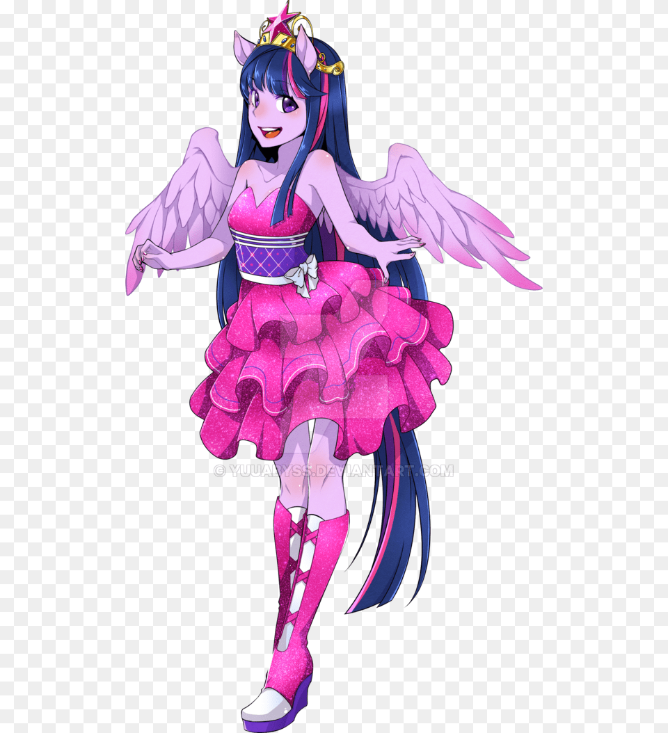 Yuuabyss Equestria Girls Fall Formal Dress Obtrusive Twilight Sparkle Pony Anime, Book, Publication, Comics, Person Png Image