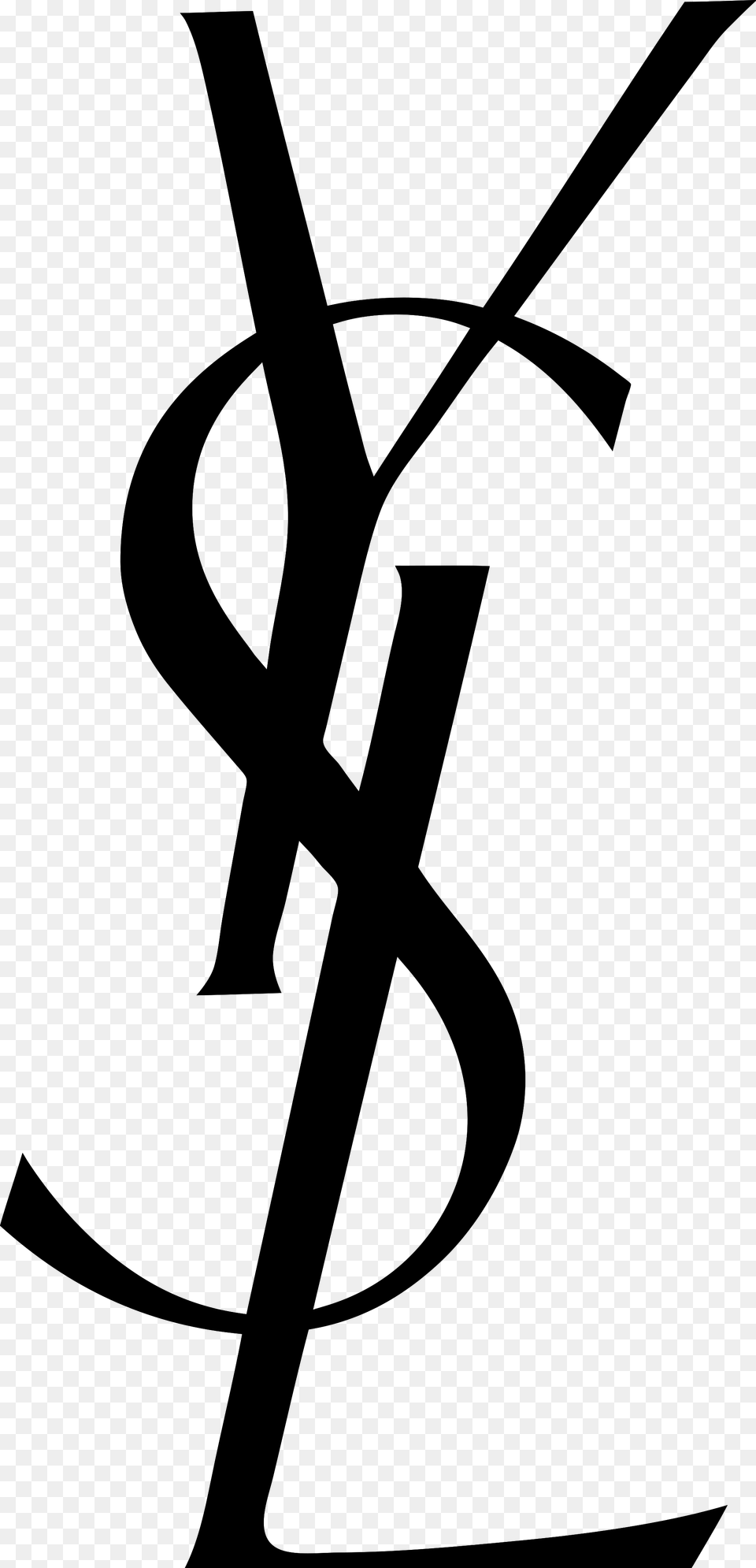 Yves Saint Laurent Logo Yves Saint Laurent, Gray Free Transparent Png