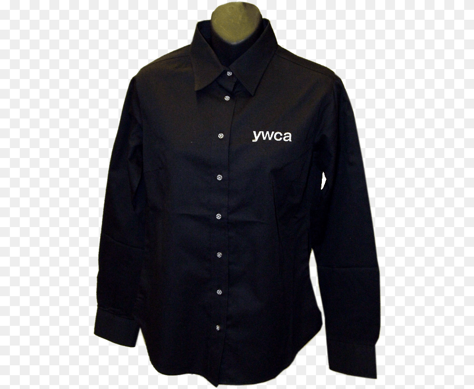 Ywca Ladies Black Button Up Shirt Button, Clothing, Coat, Dress Shirt, Long Sleeve Free Png