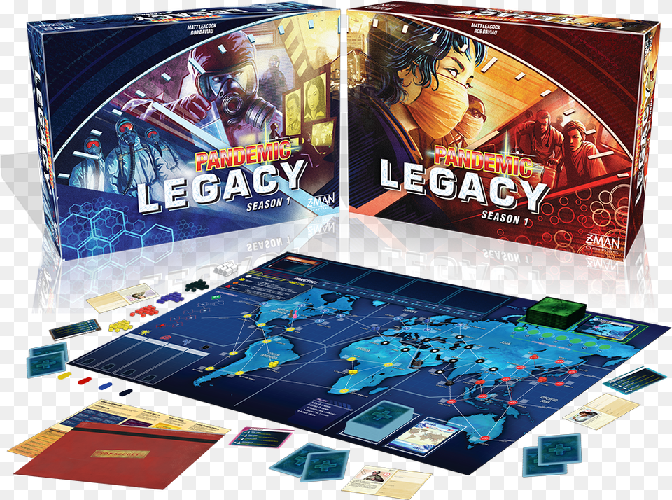 Z Man Games Pandemic Legacy Season 1 Blue Edition, Person, Adult, Female, Woman Png Image
