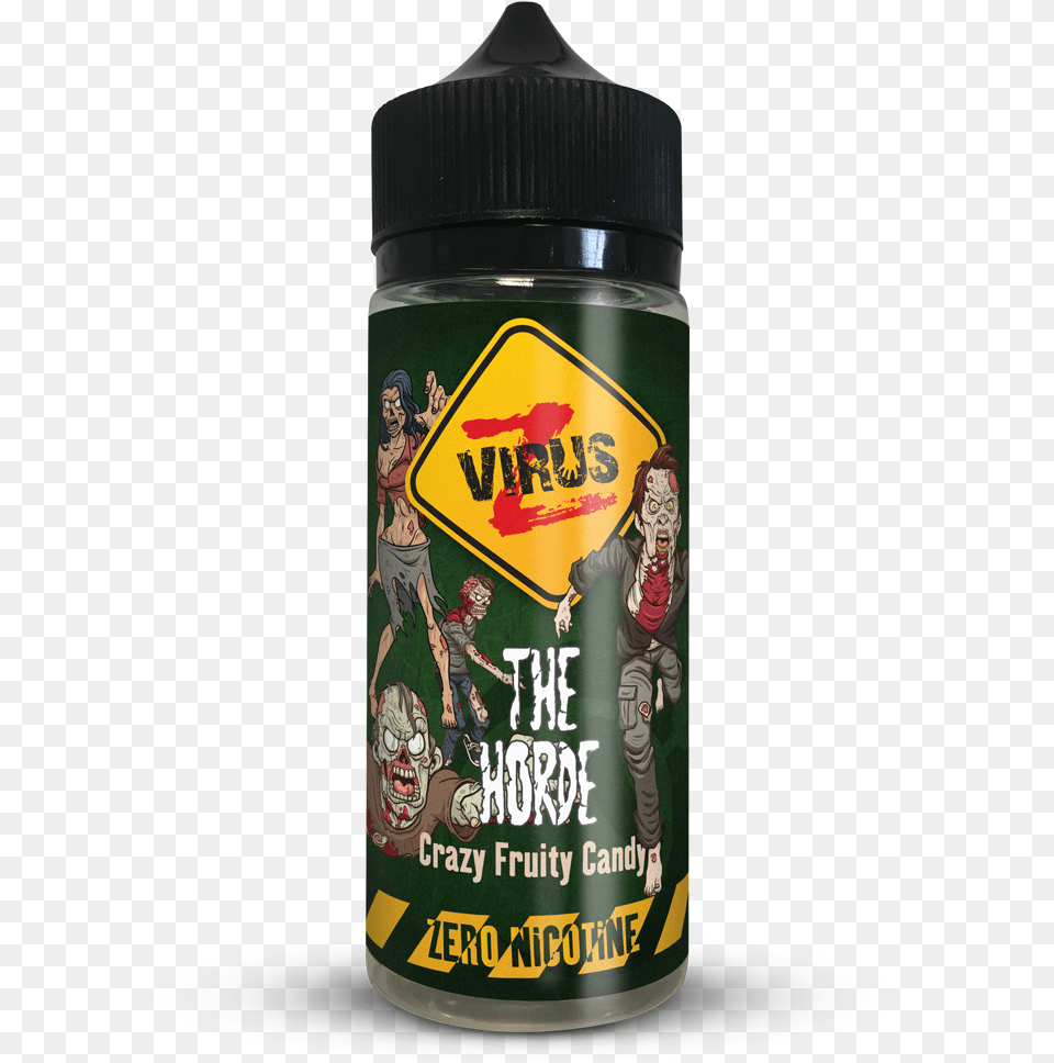 Z Virus The Horde 100ml Bottle, Person, Can, Tin, Face Png