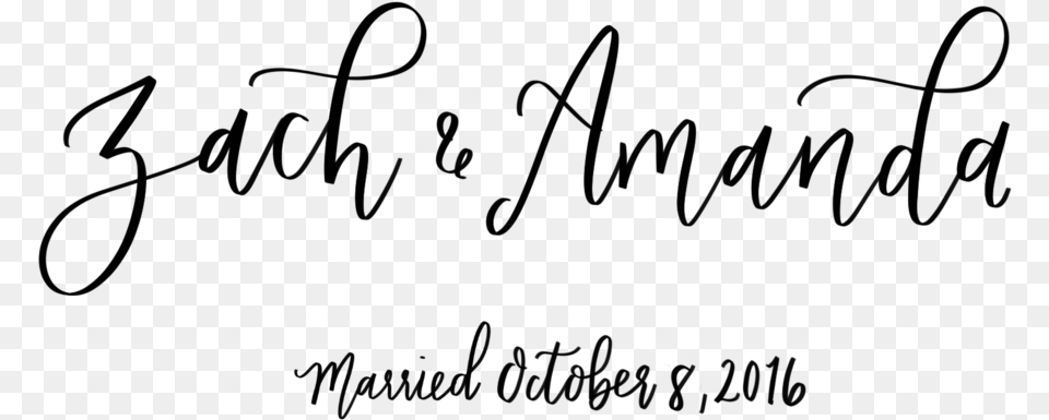 Zach Amp Amanda Married Copy Zach Calligraphy, Gray Free Png