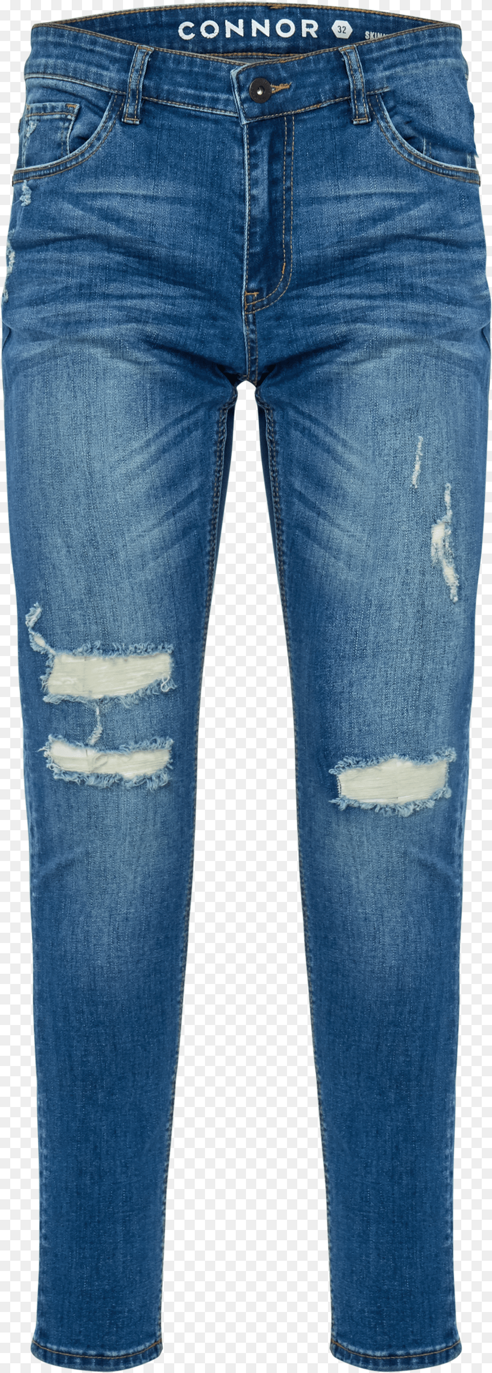 Zach Skinny Ripped Jean Blue Jeans Ripped Transparant Free Png Download