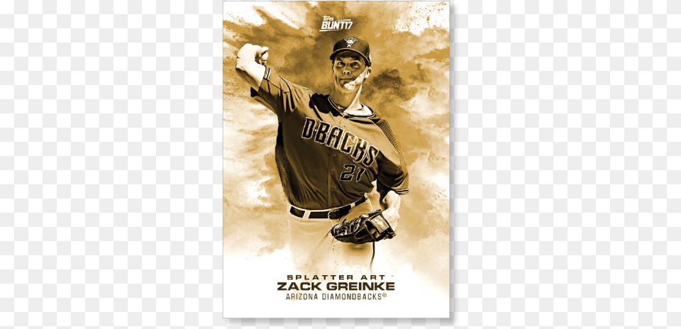 Zack Greinke 2017 Topps Bunt Baseball Splatter Art Poster, Hat, Person, Sport, Team Free Png