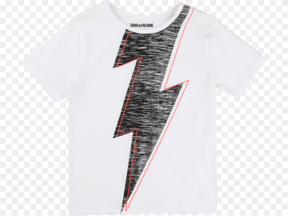 Zadig Amp Voltaire Kids Short Sleeve Tee Lightning Active Shirt, Clothing, T-shirt Free Png