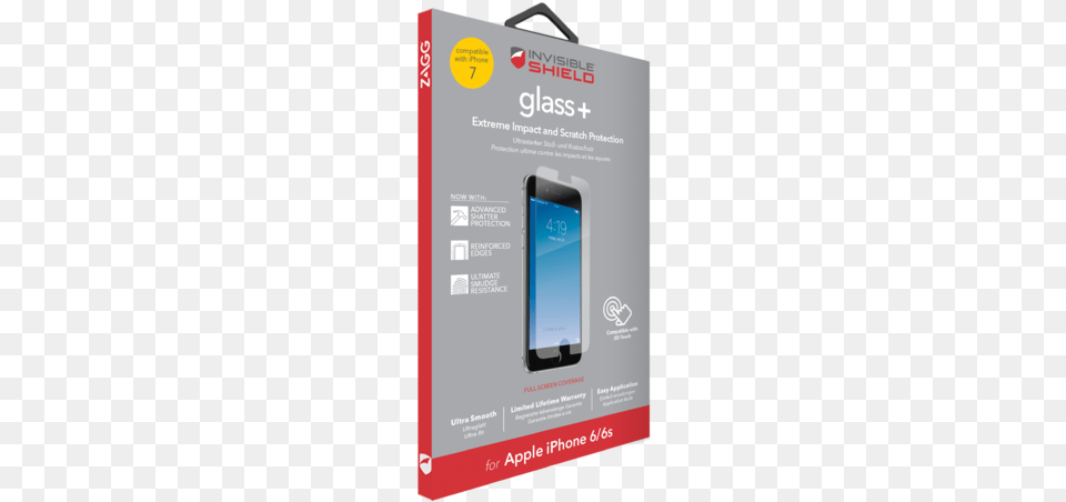 Zagg Invisible Shield Glass Iphone, Electronics, Mobile Phone, Phone, Advertisement Png Image
