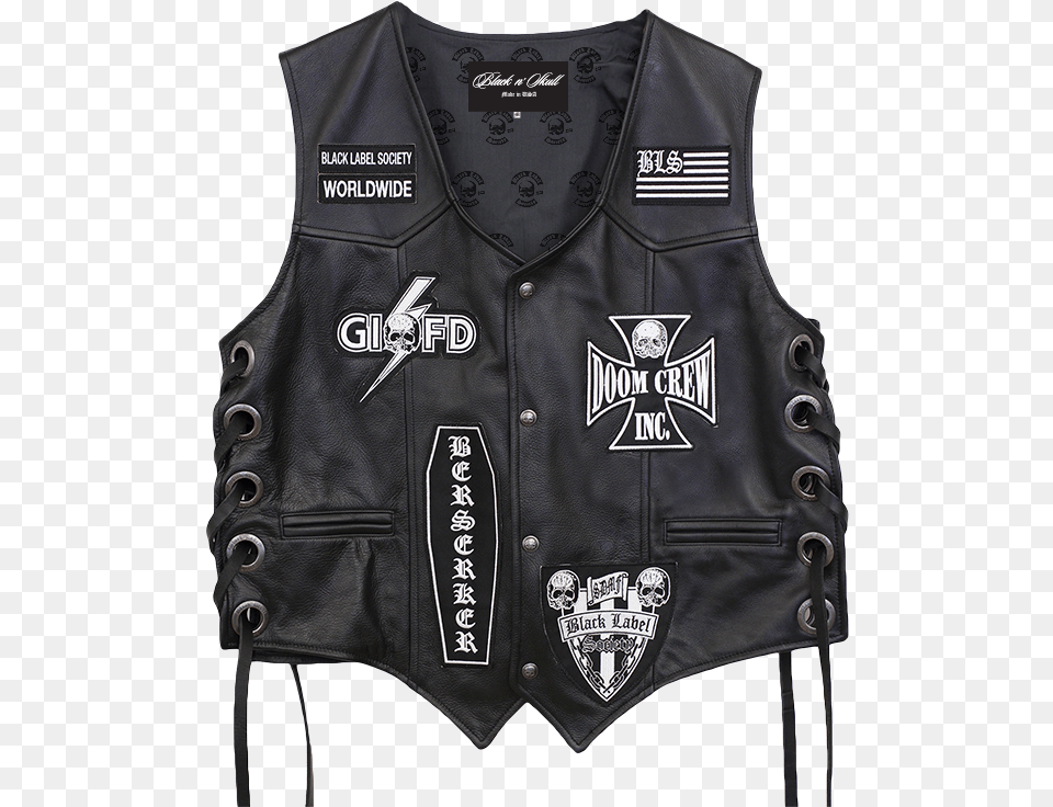 Zakk Wylde Leather Vest, Clothing, Lifejacket Free Png