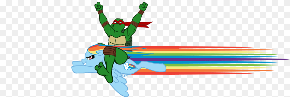 Zakniteh Crossover Rainbow Dash Raphael Safe Teenage My Little Pony And Teenage Mutant Ninja Turtle, Baby, Person, Cartoon, Art Png