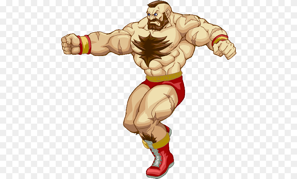 Zangief Sirlin Net Game Design Clipart Of Street Sign Zangief Street Fighter Two, Baby, Person, Body Part, Hand Free Png Download
