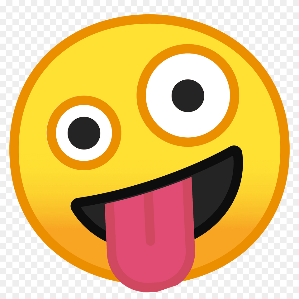 Zany Face Emoji Clipart, Disk Free Transparent Png