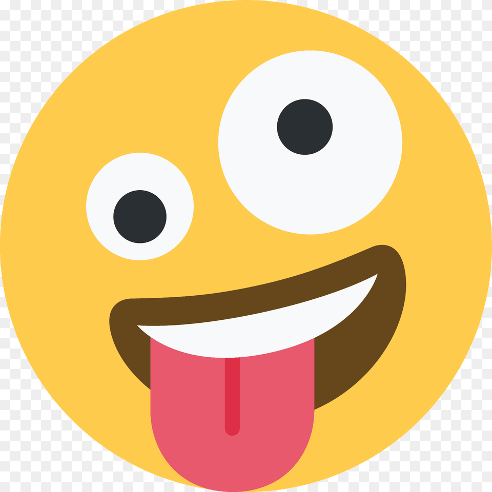 Zany Face Emoji Clipart, Disk Png Image