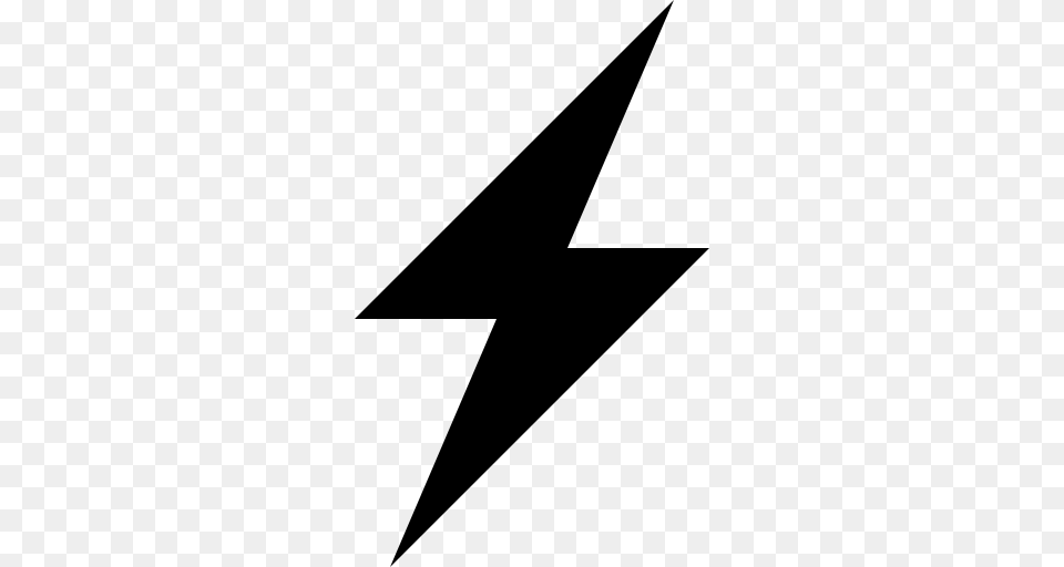 Zap Icon, Gray Png