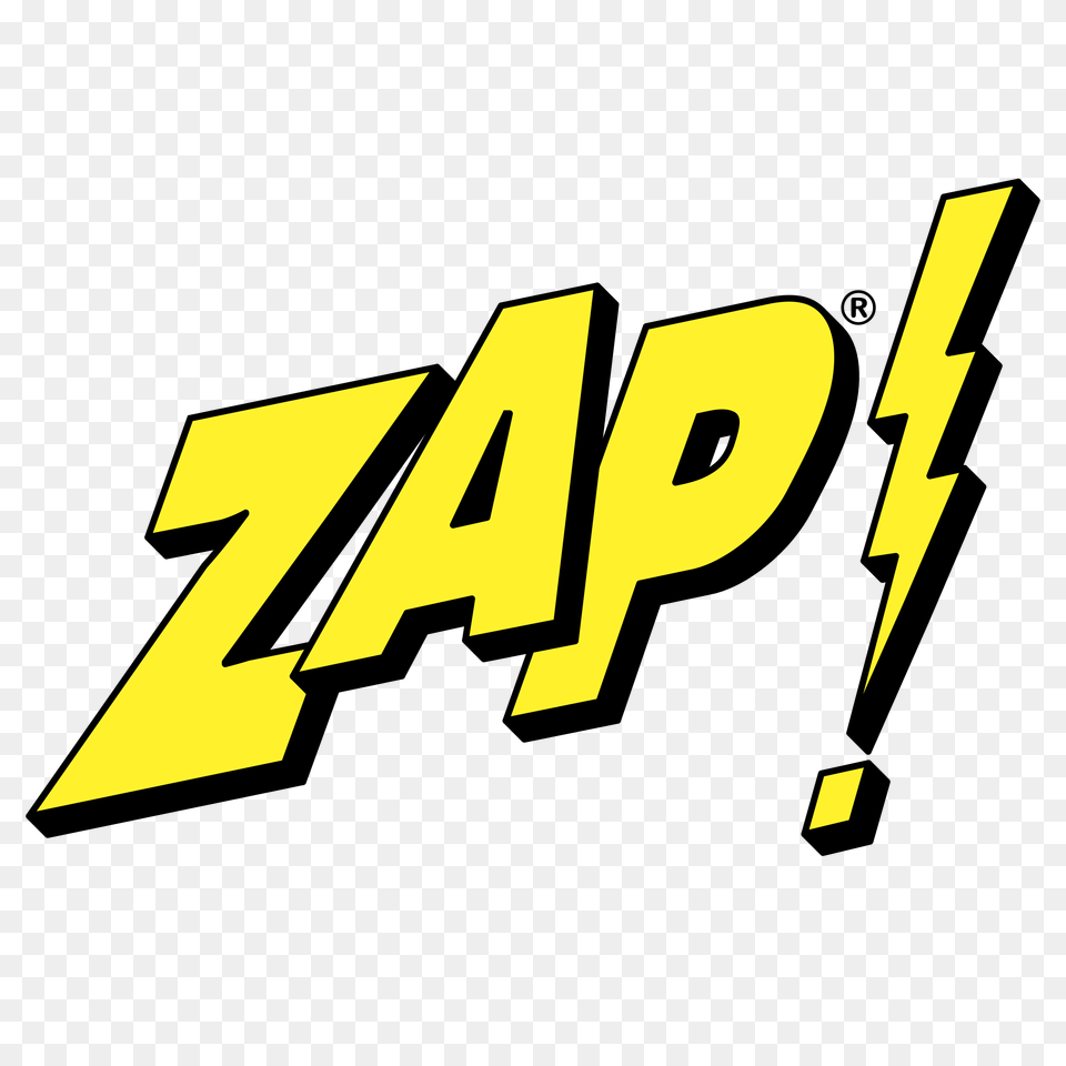 Zap Logo Transparent Vector, Symbol, Text, Dynamite, Weapon Png Image