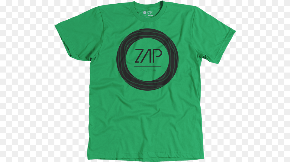 Zap Mens Circled Tee Green T Shirt, Clothing, T-shirt Free Transparent Png