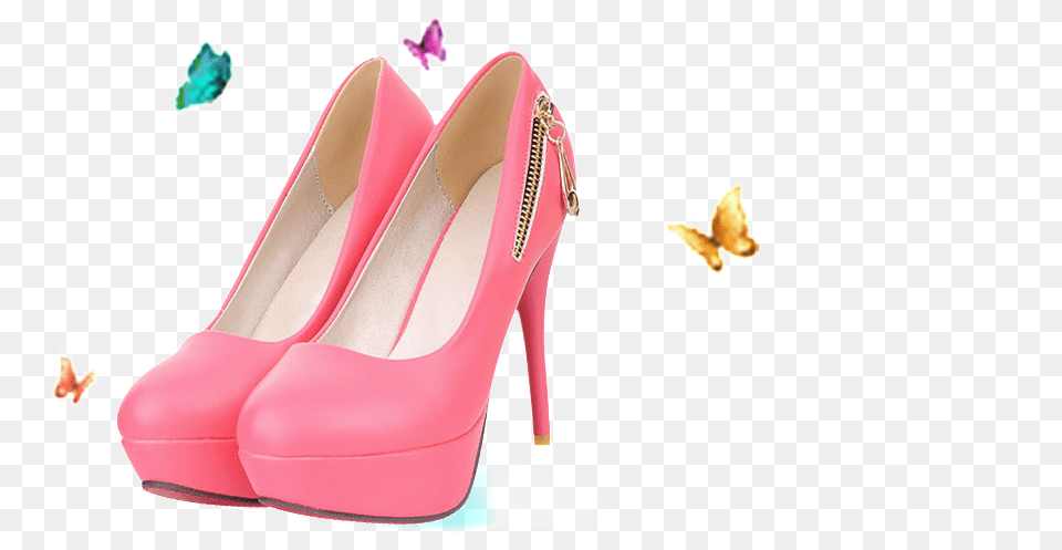 Zapato De Tacn Alto De Color Rosa Basic Pump, Clothing, Footwear, High Heel, Shoe Free Png