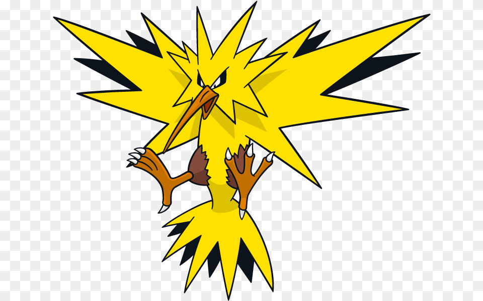 Zapdos Pokemon Character Vector Art Pokemon Zapdos, Person, Leaf, Plant, Animal Free Transparent Png