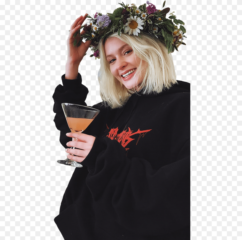 Zaralarsson Zara Larsson Zara Larsson Flower Fuckingperfect Cocktail, Adult, Plant, Person, Hand Png Image