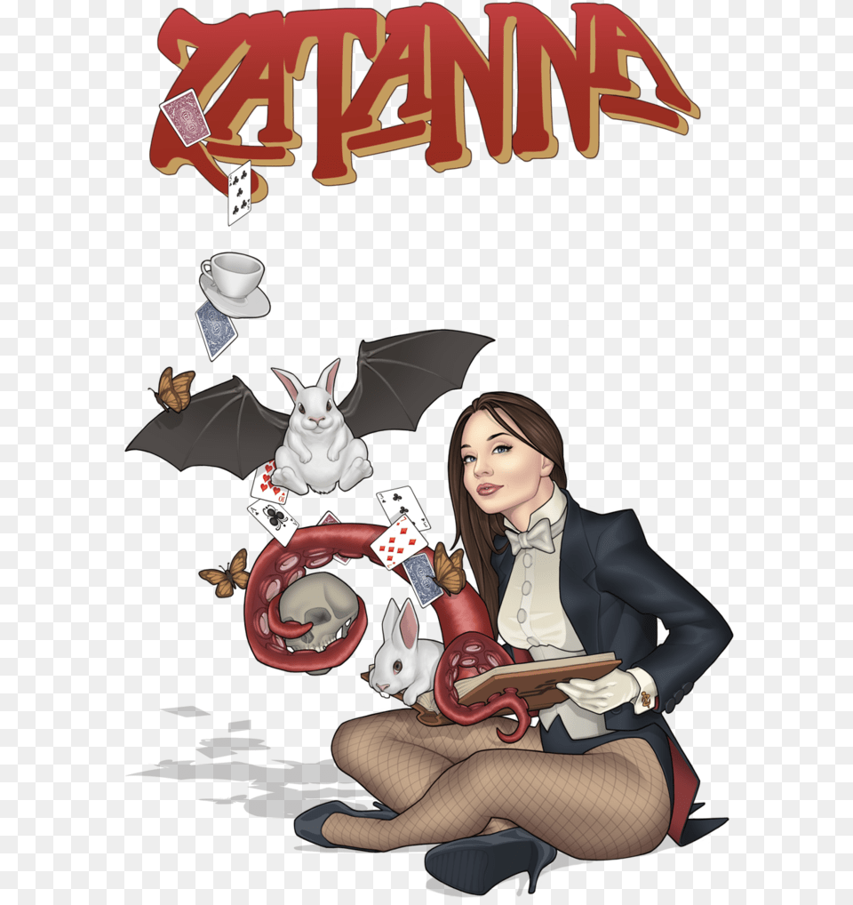 Zatanna By Georgel Mcawesome Zatanna Logo Transparent, Adult, Publication, Person, Female Free Png Download