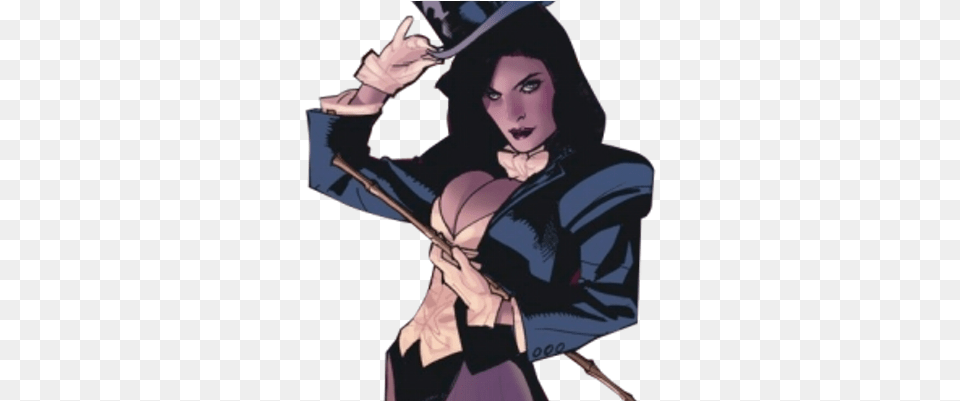 Zatanna Zatara Superhero With Top Hat, Adult, Publication, Person, Woman Png