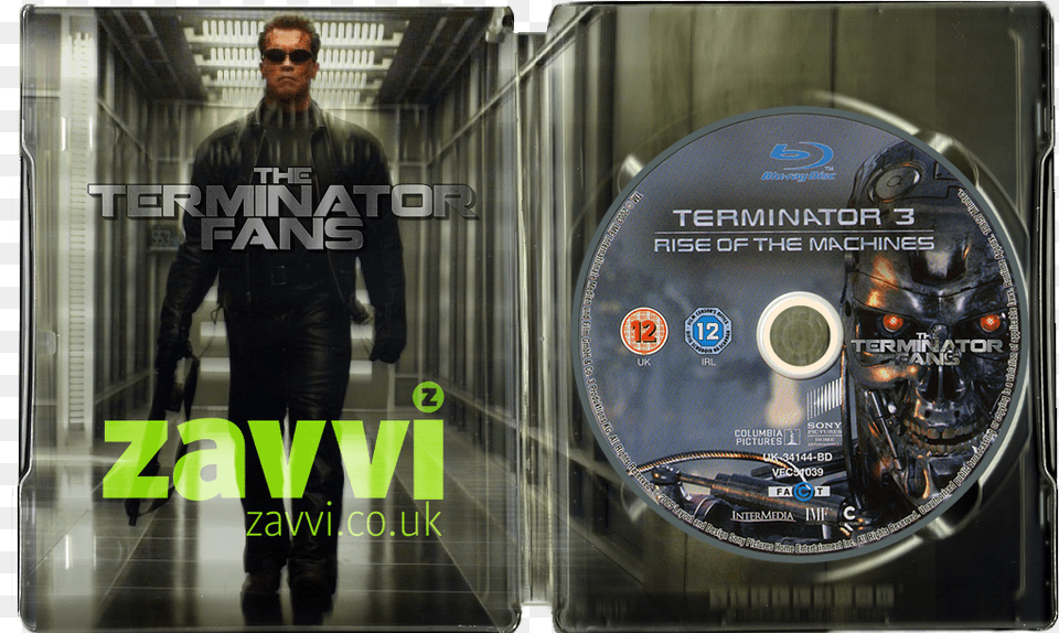 Zavvi Inside Terminator 3 Blu Ray Steelbook, Person, Adult, Man, Male Free Png