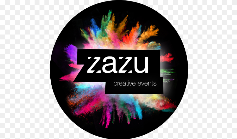 Zazu Creative Events Logo Colorful Powder On Blast, Art, Graphics, Advertisement, Poster Free Png