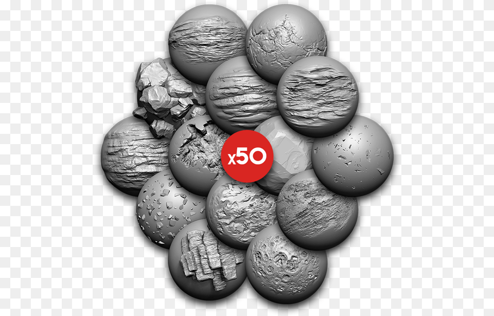 Zbrush Advanced Brushes Pack Rocks Slider Ptanque, Sphere, Aluminium, Astronomy, Outer Space Free Png Download