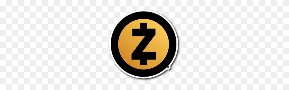 Zcash Gold Logo Sticker Zcash Community, Symbol, Sign, Text, Number Free Png