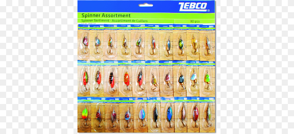 Zebco Spinners Asst Card Zebco, Fishing Lure, Animal, Bird, Person Png