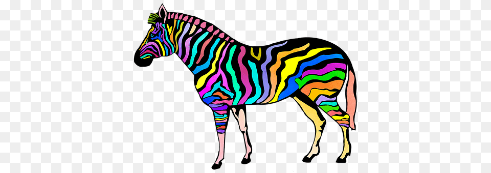 Zebra Animal, Mammal, Wildlife, Art Png Image
