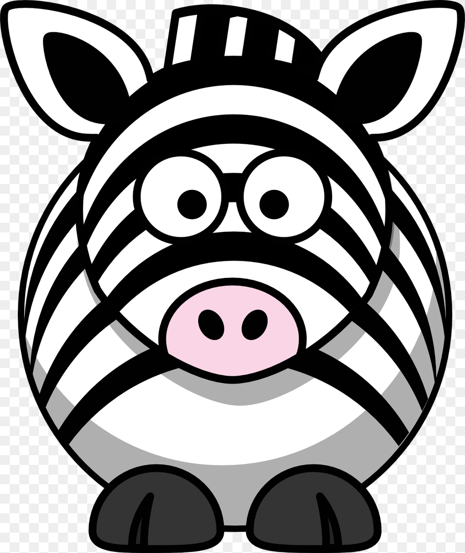 Zebra Animal Head Vector Graphic On Pixabay Cartoon Clipart Zebra, Ammunition, Grenade, Weapon, Mammal Free Transparent Png