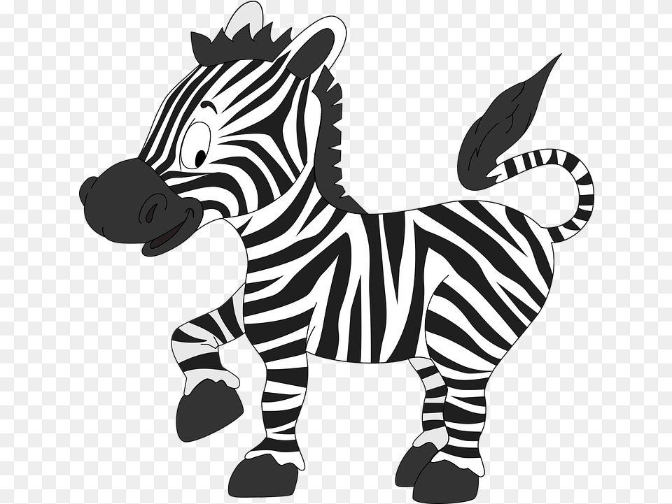 Zebra Animals Cute Vector Graphic On Pixabay Black And White Zebra, Animal, Wildlife, Mammal Free Transparent Png