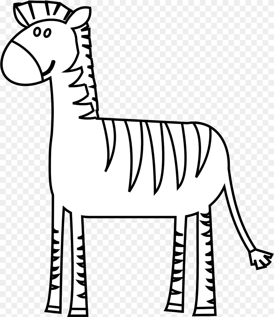 Zebra Clip Art Zebra Clipart Fans Zebra Black And White Clipart Transparent Background, Stencil, Animal, Mammal Free Png