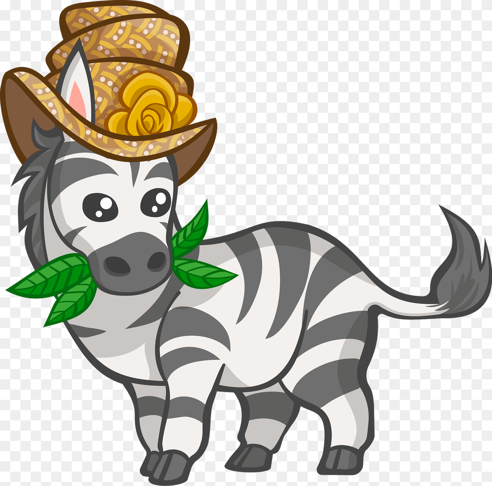 Zebra Clipart, Clothing, Hat, Art, Animal Png Image