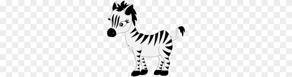 Zebra Clipart Cute, Stencil, Animal, Mammal, Wildlife Png Image