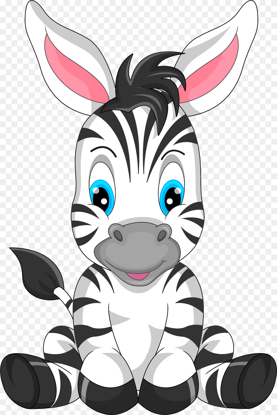 Zebra Clipart Zebra Cartoon, Animal, Mammal, Fish, Sea Life Png Image