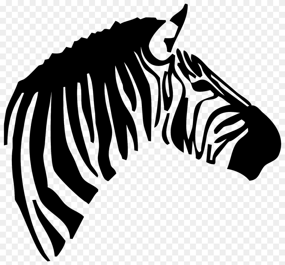 Zebra Head Clipart, Animal, Mammal, Wildlife, Stencil Free Png Download
