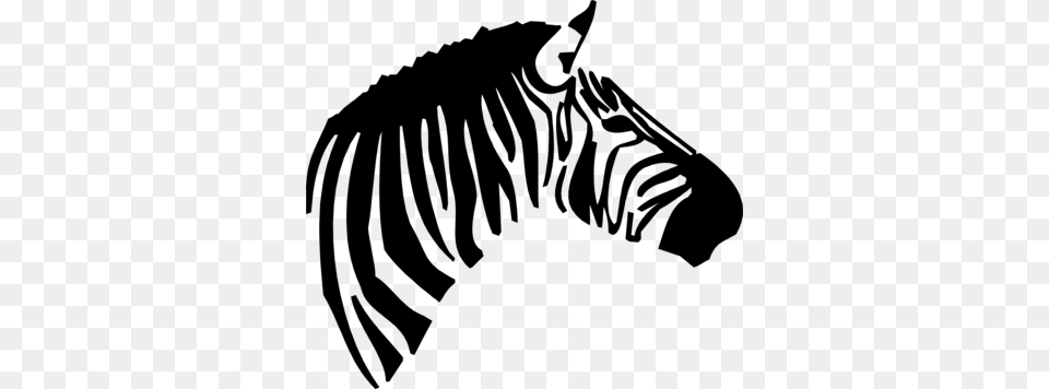 Zebra Head Clipart, Gray Png Image