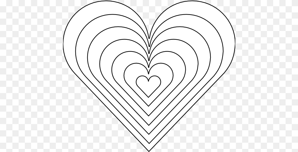 Zebra Heart Plain Black White Line Art Tattoo Heart Png