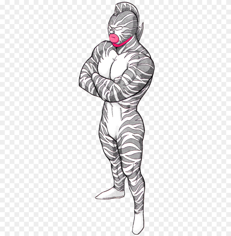 Zebra Kinnikuman Zebra, Art, Drawing, Adult, Male Free Png