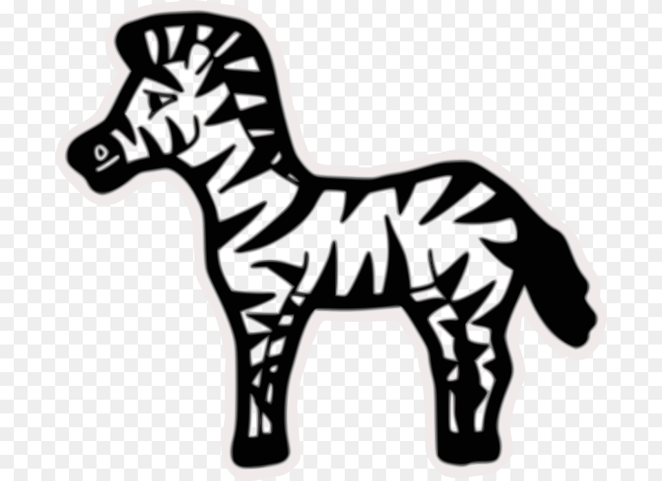 Zebra Pobarvanka Zebra, Stencil Free Png