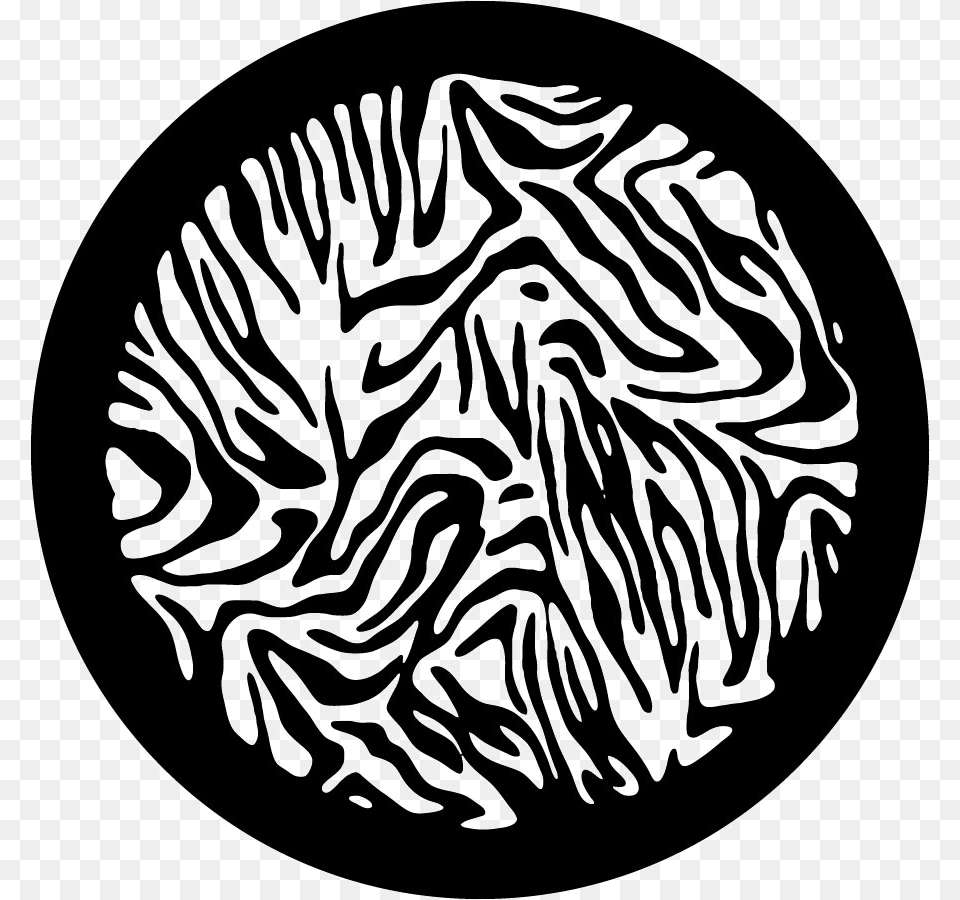 Zebra Print 1 Gobo Circle, Stencil, Home Decor, Pattern Free Png Download